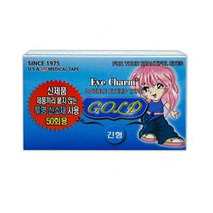 쌍꺼풀액 아이참 쌍꺼풀테이프 매직슬림아이참 골드 긴형 100P - O