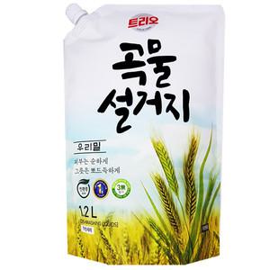 트리오 곡물설거지 우리밀 리필 1.2L 1개