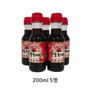홍일식품 홍게 간장 대표 만능 맛장 소스 편스토랑 전참시 200ml 5병