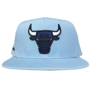 Chicago Bulls Mitchell Ness NBA 스냅백 모자 캡 3D 로고 타힐 블루 1000080