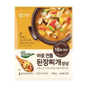냉장 아워홈 바로 전통된장찌개 양념 120g 1BOX(12입)