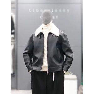 리버클래시 LKW25453 블랙 오버핏 양모혼방 2WAY 무스탕