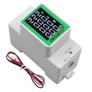 측정기 디지털 LCD AC DIN RAIN 50-300V 0-100A 50/60Hz 미터 전압 암페어 전력 에너지 계