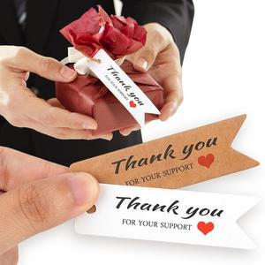 [IXHINO2I_4B]라벨 택 하트 Thank you 50P 선물 포장택