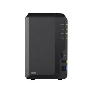 Synology DS223 디스크스테이션 NAS(Realtek RTD1619B 쿼드코어 2GB 램 1xRJ-45 1GbE 랜 포트) 2-Bay, 12TB 시게이트 아이언울프 2배 탑재(총 24TB)