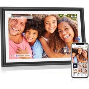 리빙파이 10.1인치 WiFi 디지털 액자, 16GB 스토리지의 터치스크린 스마트 Uhale 앱을 통해 사진과 동영상을 쉽게 공유할 수 있는 전자 액자