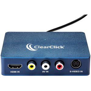 클리어클릭 비디오에서 USB 1080P 오디오 비디오 캡처 및 라이브 스트리밍 장치 - 입력 HDMI, AV, RCA, S-비디오, VCR, VHS, 캠코더, Video8, Hi8, DVD, 게임 시스템 USB-C 플러그 앤 플레이