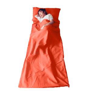 시칠린 침낭 라이너, 경량 여행 시트 성인용 캠핑 더러움 방지, 캠핑, 여행, 호텔, 배낭여행용 (오렌지) 75 * 210cm