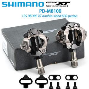 클릿 시마노 데오레 XT PD M8100 자전거 페달 SH51 포함 MTB 산악 레이싱 클래스 자동 잠금 SPD 사이클링 액세서리