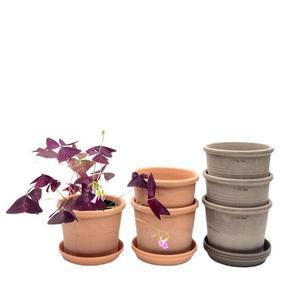 3개셋트 EV 실린더 토분 13x10cm+동그라미 받침.