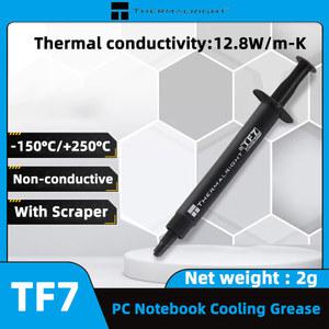써멀구리스 써멀라이트 TF7 서멀 페이스트 CPU GPU 칩셋 노트북 컴퓨터 냉각용 비전도성 냉각 실리콘 그리스 12 8 W/m k 2g