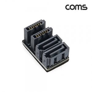 Coms SATA 연장 젠더 MFx2 2포트 꺾임형 180도