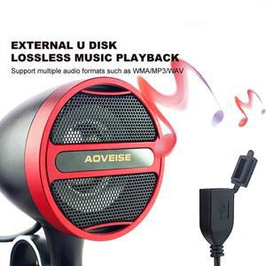 바이크 오토바이 블루투스 호환 스피커 MP3 음악 플레이어 FM 라디오 USB 스테레오 7/8 125 핸들바 MT473 1