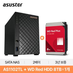 ASUSTOR 아수스토어 DRIVESTOR 2 Lite AS1102TL 6TB (WD NAS용 Red HDD 6TB X 1개) 대원씨티에스