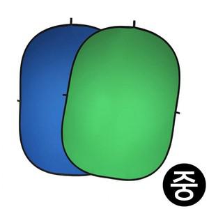 포멕스 포터블 크로마키 배경 그린 블루 양면 중 1.8x2.1m 7920020