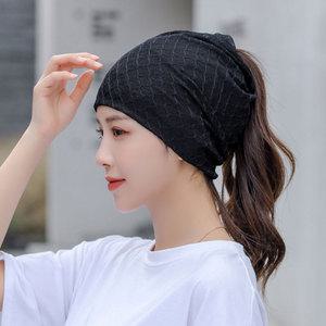 어렌델 로즈앤 멀티스카프 비니 2p세트(블랙) 헤어두건