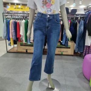베네통/애플아울렛/자수 데님 일자  팬츠/BADP59431