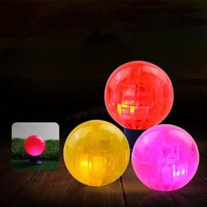 파크골프 볼 야광 LED 발광 60mm 골프 공 밤 낮 하이파워 유광 레드 신형 구