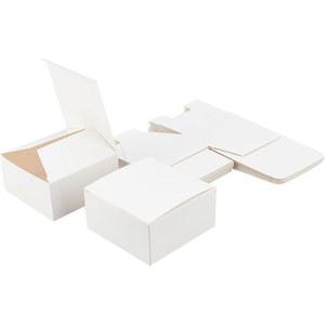 신부 생일 파티 크리스마스용 접이식 종이 상자, 흰색 크래프트 종이 선물 상자, 신부 들러리 프로포즈 상자, 4x4x2 인치, 15