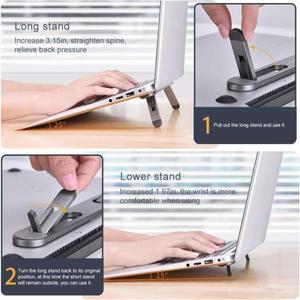 보이지 않는 노트북 라이저 스탠드 MacBook/Dell/HP/Lenovo/samsung 호환용 용 범용 여러 색상 다리 접이식