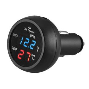 체인체커기 12V 24V 자동차 전압 측정기 모니터 in LED USB 차량용 충전기 전압계 LCD 디지털 듀얼 디스플레이