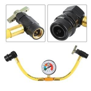 자동차 에어컨 냉매 호스 충전 측정 키트 게이지, R134A, 350mm R-134a, R12, R22 포트 스타일링 가능