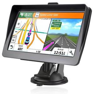 자동차용 GPS 내비게이터, 최신 2025 지도 7인치 HD 디스플레이 16GB 256MB 위성 내비게이션, 선바이저, 스마트 실시간 음성 안내 , 평생 업데이트 제공