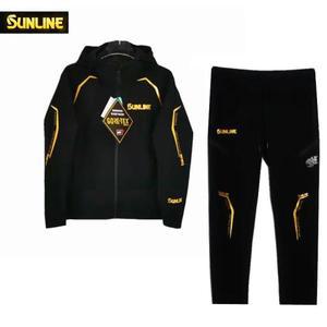 SUNLINE 낚시 세트 용수철, 야외 스포츠, 얇은 방수 재킷, 남성용 후드 바지, 가을, 2024 신상