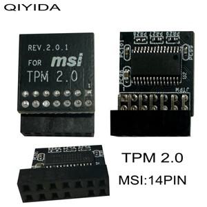 QIYIDA X99 마더보드는 msi호환 Tpm 모듈 14 핀을 사용합니다. msi호환-14PIN 핀 X99H9S X99D4V3.0 TPM 2.0