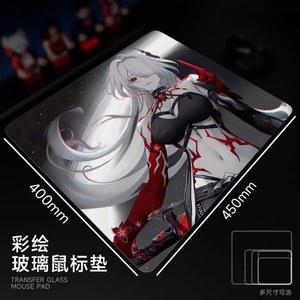 맞춤형 패턴 강화 유리 애니메이션 유리 마우스 패드, 업그레이드 된 부드러운 FPS E스포츠, 사무실 게임 데스크 매트, 게임 액세서리