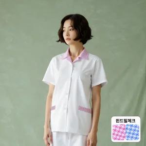 (컬러3) 쿨스판 반팔 45수 위생복 (SC-3201-1_3) 위생복 위생복셔츠 식품위생복 식품공장복 해썹위생복 급식실 쿨스판위생복 단체위생복