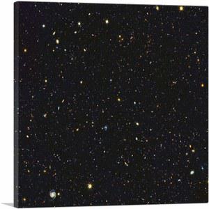 아트캔버스 NASA 허블 망원경 익스트림 딥 필드 사진 캔버스 아트 프린트 스트레치 프레임 페인팅 그림 포스터 기클리 벽 장식 - 26인치 x (1.50인치 깊이)