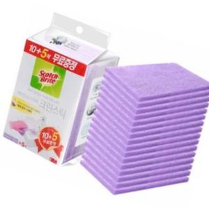 3M 베이킹소다 크린스틱 시트타입 10+5매입 욕조 비누때제거 흠집방지