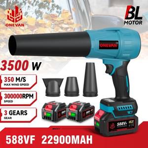 ONEVAN 브러시리스 3단 전기 에어 블로워 터보 300000RPM 제트 팬 휴대용 송풍기 먼지 제거 도구 (21V 배터