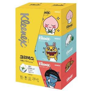 크리넥스)디럭스미니1/2티슈(230매x6입) 문구용품 사무용품 생활용품 화장지