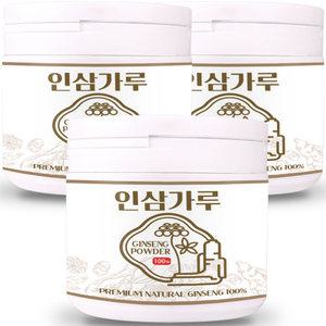 1등급 국산 인삼가루 200gx3병 4년근 건조인삼으로 가공한 인삼분말