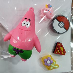 스펀지 밥 뚱이 캐릭터 신발 악세사리 장식 실내화 장식 세트