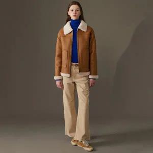 [론칭가 159000원] 리오벨 24 FW 호주산 양모 100% faux 무스탕 하프 코트