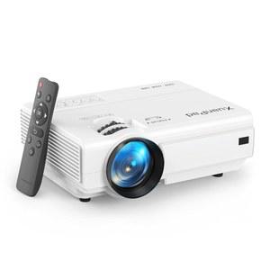 프로젝터, XuanPad 2024 업그레이드된 미니 10000L 비디오 프로젝터 HD 1080P 지원, TV 스틱, HDMI, USB, 노트북, iPhone, Android와 호환되는 휴대용 홈 엔터테인먼트