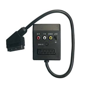 양방향 스카트 익스텐션 케이블 내장 스위치 S-비디오 Scart RCA AV to 컨버터