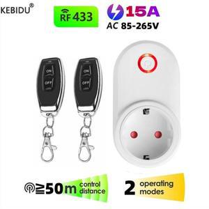 433Mhz 무선 스마트 원격 제어 소켓 스위치 220V 3000W15A EU FR 범용 플러그 ON OFF 전기 콘센트 조명