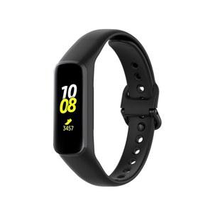 갤럭시 Fit2 SM R220 실리콘 시계 밴드 교체 팔찌 슈퍼 라이트 팔찌 액세서리에 대한 블랙 스트랩