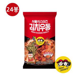 서울시스터즈 김치우동 봉지면 밀키트 캠핑용 얼큰 캠핑요리, 204g, 24봉