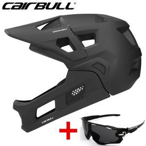 CairBULL 디스커버리 풀 페이스 MTB 사이클링 헬멧 성인 범용 탈착식 턱 BMX 오프로드 올 마운틴 스피드 자