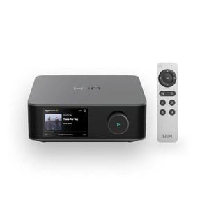 WiiM 앰프 울트라, 음성 리모컨 2 | 프리미엄 ESS ES9039Q2M DAC 및 듀얼 TI TPA3255 포함 100W 스트리밍 룸핏 EQ & 터치스크린 내장 HDMI ARC, 광학, RCA 입력 스페이스 그레이