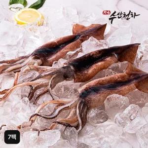 100% 국내산 손질 통오징어 7팩 (180g (2마리)X7팩, 총 14마리)