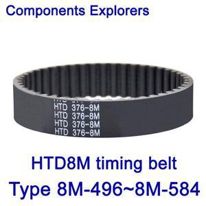 HTD8M 폐쇄 루프 고무 벨트 동기 폭 10/15/20/25mm 8M-496/512/520/528/536/544/560/568/576/584