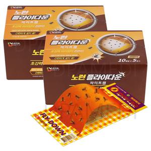 노런 플라이다운(100매) 날파리 파리 잡는 끈끈이 찍찍이 찐득이