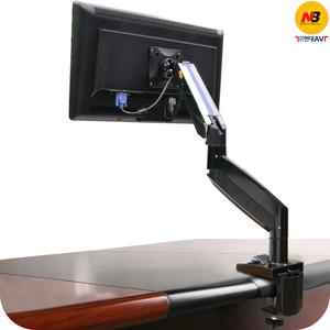현대AV NB-F85A 대형 모니터 책상 거치대, 싱글 모니터암, 32인치(2~8kg) 이내, 스프링 텐션 방식 높낮이 조절, USB 연장 케이블(2개) 제공, 클램프/그로밋 2중 지원, 한글 매뉴얼, 받침대, 브라켓