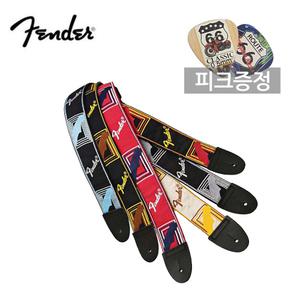 휀더 기타멜방-통기타-포크-어쿠스틱-전기-일렉-베이스-팬더 펜더 모노그램 스트랩 멜빵